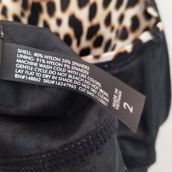 Torrid Wireless XO Triangle Swim Top Bikini Leopard Animal Cheetah Plus 2X $75 - Picture 13 of 16